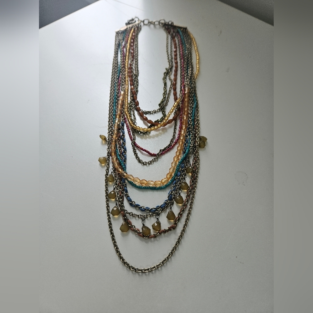 Spring Street Multicolor Layered Chain Necklace - Picture 5 of 5